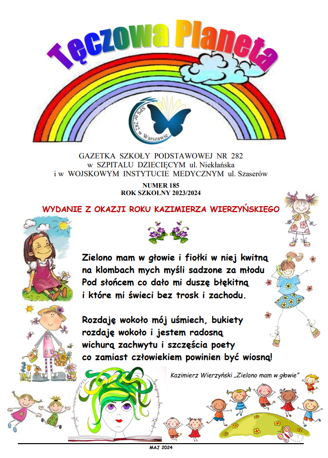 Pierwsza strona gazetki szkolnej